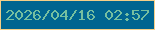 文字の大きさ：5、枠の色：f5cf88、背景の色：006590、文字の色：76bfa0 無料ブログパーツのブログ時計