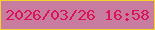 文字の大きさ：3、枠の色：f5d22b、背景の色：c77ca0、文字の色：db1357 無料ブログパーツのブログ時計