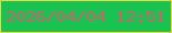 文字の大きさ：2、枠の色：f5d43e、背景の色：18c351、文字の色：c56469 無料ブログパーツのブログ時計