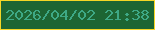 文字の大きさ：4、枠の色：f5d626、背景の色：1d6533、文字の色：3ea885 無料ブログパーツのブログ時計