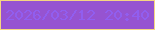 文字の大きさ：5、枠の色：f5d682、背景の色：9653d1、文字の色：915eef 無料ブログパーツのブログ時計