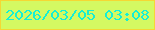 文字の大きさ：4、枠の色：f5d734、背景の色：d4f962、文字の色：15efd5 無料ブログパーツのブログ時計