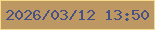 文字の大きさ：1、枠の色：f5db87、背景の色：bd9862、文字の色：485186 無料ブログパーツのブログ時計