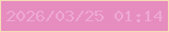 文字の大きさ：1、枠の色：f5dcb7、背景の色：e68cbe、文字の色：eda8d3 無料ブログパーツのブログ時計