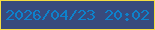 文字の大きさ：1、枠の色：f5dd43、背景の色：384a7d、文字の色：0d82cc 無料ブログパーツのブログ時計