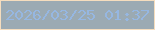 文字の大きさ：1、枠の色：f5ddbe、背景の色：9baab3、文字の色：96b7e1 無料ブログパーツのブログ時計