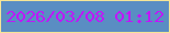 文字の大きさ：4、枠の色：f5e497、背景の色：5a8dc3、文字の色：bf17f9 無料ブログパーツのブログ時計