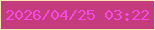 文字の大きさ：2、枠の色：f5e5b7、背景の色：c53c7e、文字の色：f549e1 無料ブログパーツのブログ時計