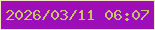 文字の大きさ：4、枠の色：f5e5c2、背景の色：9d0ebb、文字の色：c9c168 無料ブログパーツのブログ時計