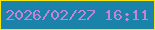 文字の大きさ：5、枠の色：f5e60b、背景の色：1b83aa、文字の色：c385d7 無料ブログパーツのブログ時計