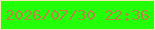 文字の大きさ：3、枠の色：f5e6b3、背景の色：22ff08、文字の色：b68744 無料ブログパーツのブログ時計