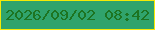 文字の大きさ：1、枠の色：f5e906、背景の色：30a36c、文字の色：1d7421 無料ブログパーツのブログ時計