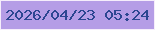 文字の大きさ：4、枠の色：f5edfb、背景の色：b59de6、文字の色：2c4691 無料ブログパーツのブログ時計