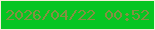 文字の大きさ：3、枠の色：f5eed9、背景の色：06c522、文字の色：839042 無料ブログパーツのブログ時計