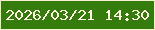 文字の大きさ：3、枠の色：f5f0cf、背景の色：347c0c、文字の色：fffae1 無料ブログパーツのブログ時計