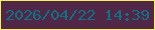 文字の大きさ：5、枠の色：f5f161、背景の色：502746、文字の色：117084 無料ブログパーツのブログ時計