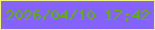 文字の大きさ：3、枠の色：f5f182、背景の色：8562fa、文字の色：5db403 無料ブログパーツのブログ時計