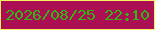 文字の大きさ：2、枠の色：f5f261、背景の色：ab0e53、文字の色：32b614 無料ブログパーツのブログ時計