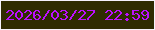 文字の大きさ：1、枠の色：f5f2fd、背景の色：2f2c01、文字の色：bd10ff 無料ブログパーツのブログ時計