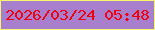 文字の大きさ：3、枠の色：f5f66b、背景の色：a87fcc、文字の色：ed0410 無料ブログパーツのブログ時計