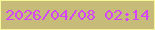 文字の大きさ：4、枠の色：f5f799、背景の色：c7bb79、文字の色：d444fa 無料ブログパーツのブログ時計