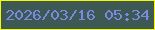 文字の大きさ：3、枠の色：f5f906、背景の色：3e5954、文字の色：778be3 無料ブログパーツのブログ時計