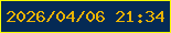 文字の大きさ：2、枠の色：f5fc04、背景の色：052a55、文字の色：e9b302 無料ブログパーツのブログ時計