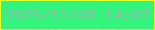 文字の大きさ：3、枠の色：f5fc1c、背景の色：31f57c、文字の色：96bbab 無料ブログパーツのブログ時計