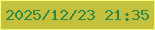 文字の大きさ：1、枠の色：f5fc7d、背景の色：c5c13c、文字の色：2b8846 無料ブログパーツのブログ時計