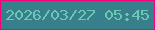 文字の大きさ：3、枠の色：f60079、背景の色：377f8a、文字の色：6bc7b6 無料ブログパーツのブログ時計
