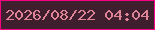 文字の大きさ：2、枠の色：f60282、背景の色：3f1e2d、文字の色：de8496 無料ブログパーツのブログ時計