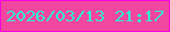 文字の大きさ：5、枠の色：f604e0、背景の色：f2469f、文字の色：2df0d5 無料ブログパーツのブログ時計
