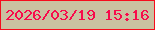文字の大きさ：4、枠の色：f60c1d、背景の色：cac1a1、文字の色：f80b4b 無料ブログパーツのブログ時計
