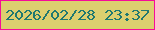文字の大きさ：5、枠の色：f60c99、背景の色：dccf6f、文字の色：1f7870 無料ブログパーツのブログ時計