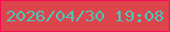 文字の大きさ：2、枠の色：f60e57、背景の色：dc454c、文字の色：4cc5b8 無料ブログパーツのブログ時計