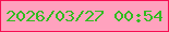 文字の大きさ：4、枠の色：f60f52、背景の色：ffa2be、文字の色：30bc1e 無料ブログパーツのブログ時計
