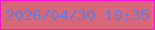 文字の大きさ：5、枠の色：f610d1、背景の色：d86777、文字の色：5d7ce6 無料ブログパーツのブログ時計