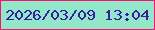 文字の大きさ：2、枠の色：f61172、背景の色：92e7c9、文字の色：391ca0 無料ブログパーツのブログ時計