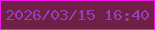 文字の大きさ：5、枠の色：f612eb、背景の色：702044、文字の色：973ebb 無料ブログパーツのブログ時計