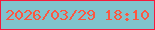 文字の大きさ：1、枠の色：f61a3b、背景の色：80c3cd、文字の色：fc5640 無料ブログパーツのブログ時計