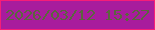 文字の大きさ：3、枠の色：f61d78、背景の色：a81c9d、文字の色：5b663e 無料ブログパーツのブログ時計