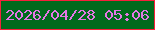 文字の大きさ：5、枠の色：f6203b、背景の色：006a1c、文字の色：e577e6 無料ブログパーツのブログ時計
