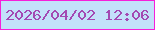 文字の大きさ：5、枠の色：f620da、背景の色：c3e1fa、文字の色：a349b3 無料ブログパーツのブログ時計