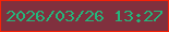 文字の大きさ：4、枠の色：f62207、背景の色：80303e、文字の色：24b67c 無料ブログパーツのブログ時計