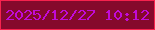文字の大きさ：5、枠の色：f6224e、背景の色：85092c、文字の色：c10bd7 無料ブログパーツのブログ時計