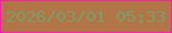 文字の大きさ：3、枠の色：f624a3、背景の色：b27548、文字の色：7c9d68 無料ブログパーツのブログ時計