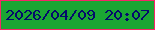 文字の大きさ：2、枠の色：f62668、背景の色：1ba633、文字の色：040b6b 無料ブログパーツのブログ時計