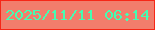 文字の大きさ：5、枠の色：f62717、背景の色：f27d6c、文字の色：44fdb2 無料ブログパーツのブログ時計