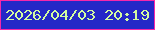 文字の大きさ：2、枠の色：f627aa、背景の色：2428c7、文字の色：d3fba1 無料ブログパーツのブログ時計