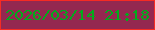 文字の大きさ：2、枠の色：f62b23、背景の色：942850、文字の色：01ab1c 無料ブログパーツのブログ時計